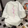 Camiseta de Verano 2025 Estilo Nuevo con Estampado de Letras, Talla Grande, Manga Corta, Diseño Estilo Calle para Hombres y Mujeres, Top Holgado