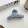 Grampo de cabelo grande de pele de coelho Dongdaemun da Coreia do Sul, grampo de cabelo de pelúcia para trás da cabeça, grampo de cabelo de tubarão para mulheres, atacado