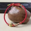 Pulsera de Cuerda Roja para Mujer, Hilo Rojo Tejido a Mano, Amuleto Rojo de la Suerte, Regalo para Hombres, Pareja