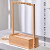 Portalápices colgante creativo para pinceles Cuatro Tesoros del Estudio Retro Madera maciza Bambú Soporte para pinceles Almacenamiento de escritorio para estudiantes Maoshihai