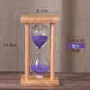 Adornos de escritorio creativos de reloj de arena retro con temporizador de reloj de arena de madera maciza de 5/10/15/30 minutos