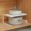 Organizador de encimera de cocina multicapa para ollas, sartenes, platos y especias - un estante de almacenamiento versátil que también sirve como estante elevador
