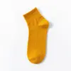 Calcetines para hombre de primavera y verano, calcetines de media pantorrilla, desodorantes, absorbentes de sudor, finos, color liso, a la moda, combinan con todo, calcetines cortos de algodón de verano, al por mayor