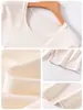 Camiseta de Linho e Liocel Fina de Verão com Estampa de Gotas para Mulheres, Top Soltinho Respirável de Algodão e Linho, Camiseta Casual Emagrecedora para Mulheres