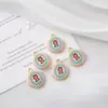 Estilo Novo Europeu e Americano Transfronteiriço Dupla Face Rosa Cogumelo Flor Flor Pequena Bolinhas Acessórios de Joia DIY Pingente de Colar Charme