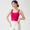 Chaleco de Yoga de Tacto Natural para Verano con Pliegues Cruzados y Almohadillas en el Pecho, Hermoso Diseño en la Espalda, Ropa Interior Ajustada para Yoga, Deportes y Fitness