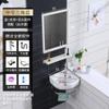Lavabo de pared, mueble de baño, lavabo combinado, pequeño apartamento, lavabo triangular, balcón, cerámica, simple, de pared, de esquina