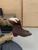 Botines Cuadrados de Gamuza Estilo Coreano con Tobillo Elástico para Mujer 2026 Otoño/Invierno Nuevo Estilo Botas Adelgazantes con Altura Interior Elevada Botines Cortos Elegantes para Mujer