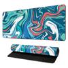 Alfombrilla de Ratón Fluida Abstracta, Extra Grande Extendido para Teclado de Computadora y Gaming E-Sports, Antideslizante, Soporta Personalización para E-Sports