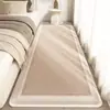 Tapete de Cabeceira para Quarto Estilo Luxo Leve de Alta Qualidade, Tapete de Pé Espessado Anti-Derrapante de Faux Cashmere, Almofada para Sacada de Janela, Dropshipping da Amazon