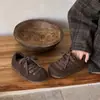 Tênis Esportivo Infantil, Sapatos de Pão para Meninas, Sapatos de Algodão Retrô, Sapatos Infantis Novos Outono e Inverno 2025 para Crianças de Tamanho Médio e Grande, Sapatos Infantis de Solado Macio