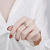 Anillo de diamantes de imitación de cuatro garras clásico, venta directa rápida de Japón y Corea del Sur, anillo de diamantes de imitación de temperamento femenino, red roja de una generación de cabello