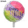 Balão Feliz Aniversário 18 Polegadas Bola BALÃO DE FILME DE ALUMÍNIO FELIZ ANIVERSÁRIO Decoração de Aniversário Layout de Festa