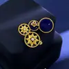 Astrolabio Personalizado Redondo Doble Brújula Octagonal Estrella Ocho Cuentas de Astrolabio Uno Dos-Uso Pendientes Franceses Pendientes de Astrolabio