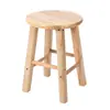 Banqueta de Madeira Maciça, Banqueta de Jantar em Madeira de Borracha, Pequena Banqueta Baixa Doméstica, Pequena Banqueta Redonda Infantil, Banqueta de Chá, Banqueta para Trocar Sapatos, Cadeira