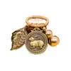 Chaveiro de Cabacinha da Sorte de Uma Noite Zodiaco Pingente Zodiaco de Cabacinha Cobre Puro Venda de Barraca