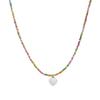 Collar de Cuentas de Amor Color Caramelo Mori Combinable para Mujer Ins Lindo Estilo Femenino Dulce Elegante Cadena para Clavícula Nuevo Estilo