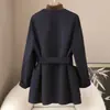 Pequeña Cantidad de Ropa, Nuevas Llegadas de Primavera, Abrigo de Lana Ajustado, Abrigo de Lana Reversible Casual para Mujer 2026