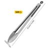 Acero inoxidable 304 pinza para alimentos BBQ BBQ pinza larga accesorios hogar pinzas para pan alimentos herramientas de cocina venta al por mayor