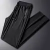Pantalones de Trabajo Finos de Seda de Hielo de Verano para Hombre, Talla Grande, Pantalones Deportivos de Secado Rápido, Pantalones Largos Casuales Frescos para Trabajadores de Obra