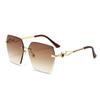 Gafas de Sol de Nuevo Estilo para Mujer, Gafas Antivaho de Gama Alta para Mujer, Gafas de Sol Sin Montura de Corte de Borde de Gama Alta 2025