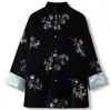 Nova Jaqueta de Veludo com Botões de Cetim Estilo Chinoiserie Feminina Primavera e Outono Estilo Nacional Top de Manga Longa de Alta Qualidade M3009