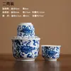 Conjunto Aquecedor de Vinho, Conjunto de Vinho Amarelo Aquecido, Bule de Vinho Nostálgico Antigo, Xícara de Vinho Branco Cerâmica Chinesa Doméstica, Divisor de Vinho