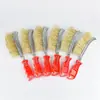 Cepillo de alambre para limpieza de ranuras de acero inoxidable, cuchillo, cepillo, herramienta de rectificado, pulido, eliminación de óxido, cepillo de alambre para ferretería con baño de cobre