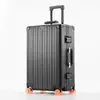 Maleta de Viaje con Ruedas de 20 pulgadas de Aleación de Metal Aluminio-Magnesio Alemana, Maleta de Viaje de Gran Capacidad, Maleta de Cuero de Alta Gama, Transfronteriza