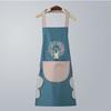 Delantal de cocina borrable con diseño de conejo de guirnalda, impermeable y a prueba de aceite, para mujer, estilo coreano, para parejas