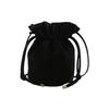 Bolsos para mujer, color puro, estilo extranjero, nuevo estilo coreano, bolso tipo cubo 2024, bolso bandolera de un solo hombro con cordón, pequeño, azul y blanco