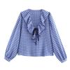 Estilo Europeu e Americano Popular na Amazon Aliexpress Tendência da Moda Versátil Casual Confortável Camisa Decorativa de Pequeno Xadrez para Usar em Camadas