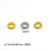 Color Oro 14K Zirconia Microincrustada Conservante del Color Espaciadores Huecos de Trompeta Accesorios para Pulseras Hechas a Mano DIY Materiales para Joyería de Collares