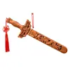 Espada de Madera de Durazno Taoísta Kowloon Cinabrio Siete Estrellas Bagua Espada de Madera de Durazno Artesanías de Talla de Madera Colgante