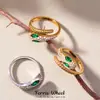 Anillo Geométrico de Acero Inoxidable con Circonita Forma de Rueda de la Fortuna Serpiente Tortuga Estrella de Mar Concha Playa Oceánica Anillo de Dedo Índice de Lujo Accesible