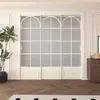 Al por mayor Estilo Francés Retro Aleación de Aluminio Cocina Tres Vías Baño Puerta Batiente Balcón Mampara Puertas y Ventanas Interiores