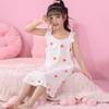 2025 Nuevo Camisón de Niños Verano Pijama Fino Manga Corta Tirantes Niñas Dibujos Animados Manga Corta Traje de Ropa para el Hogar