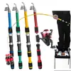 Caña telescópica asiática para niños, caña de pescar de sección corta de vidrio, caña de pescar de acero duro, caña de pescar de boca de caballo, caña de pescar de 1,8 metros, venta al por mayor de aparejos de pesca transfronterizos