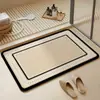 Alfombra de Piso para Baño, Alfombra Absorbente de Barro Diatómico para Baño, Felpudo para Puerta de Baño, Alfombra Antideslizante para Lavado de Manos en Baño/Inodoro