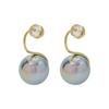 Nuevos Pendientes de Gancho para Oreja de Zapato de Tacón Alto de Plata S925 con Perla de Cristal Colorido Mabe Pendientes de Tuerca de Plata Esterlina Venta al por Mayor de Accesorios para Orejas