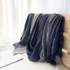 Chal personalizado transfronterizo bufanda de algodón y lino a rayas Primavera y Otoño nuevo para hombre bufandas arrugadas naturales mujeres apoyan pequeñas personalizaciones individuales
