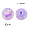 Contas Coloridas de Laço UV Contas Soltas Material Acrílico Acessórios para Joias DIY Miçangas Artesanais Pequenos Acessórios Atacado