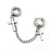2019 Nuevo Producto Cheng con personalidad masculina de moda pendientes de clip para oreja unidos de doble agujero para oreja fabricantes suministro directo accesorios para ropa accesorios