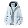 Chaqueta tres en uno de otoño e invierno para hombres y mujeres, forro interior desmontable, impermeable, cortavientos y cálida, adecuada para actividades al aire libre y senderismo
