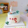 Treinta Gansos Cabalgando el Viento y las Olas Accesorios para Decoración de Pastel Lindo Gansito Blanco Celebridad de Internet Inserto para Pastel de Treinta Gansos