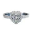 Anillo de Moissanita de 1 Quilate para Mujer, Anillo de Plata S925, Anillo con Forma de Corazón, Anillo de Diamante Simulado, Anillo de Boda de Alta Gama, Transfronterizo