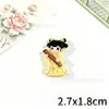 Popular Fofo Desenho Animado de Menina Estilo Vintage Cola de Creme Acessórios de Resina DIY Capa de Celular Pente Imã de Geladeira Chaveiro