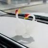 Decoración de Cisne Glaseado de Zibo para Coche, Escritorio de Oficina, Sala de Estar, Dormitorio, Regalo Navideño Transfronterizo