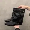 Botas curtas de couro macio com fivela retrô estilo deserto para mulheres, novidade da moda outono 2026 com bico fino, elegantes, botas de montaria