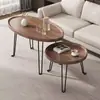Mesa de centro simples moderna nórdica para casa sala de estar mesa lateral redonda para sofá apartamento pequeno mesa pequena portátil mesa dobrável para chá